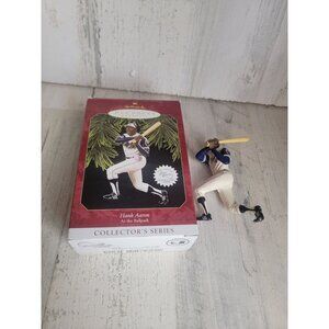 Hallmark Hank Aaron ballpark baseball‎ ornament Xmas